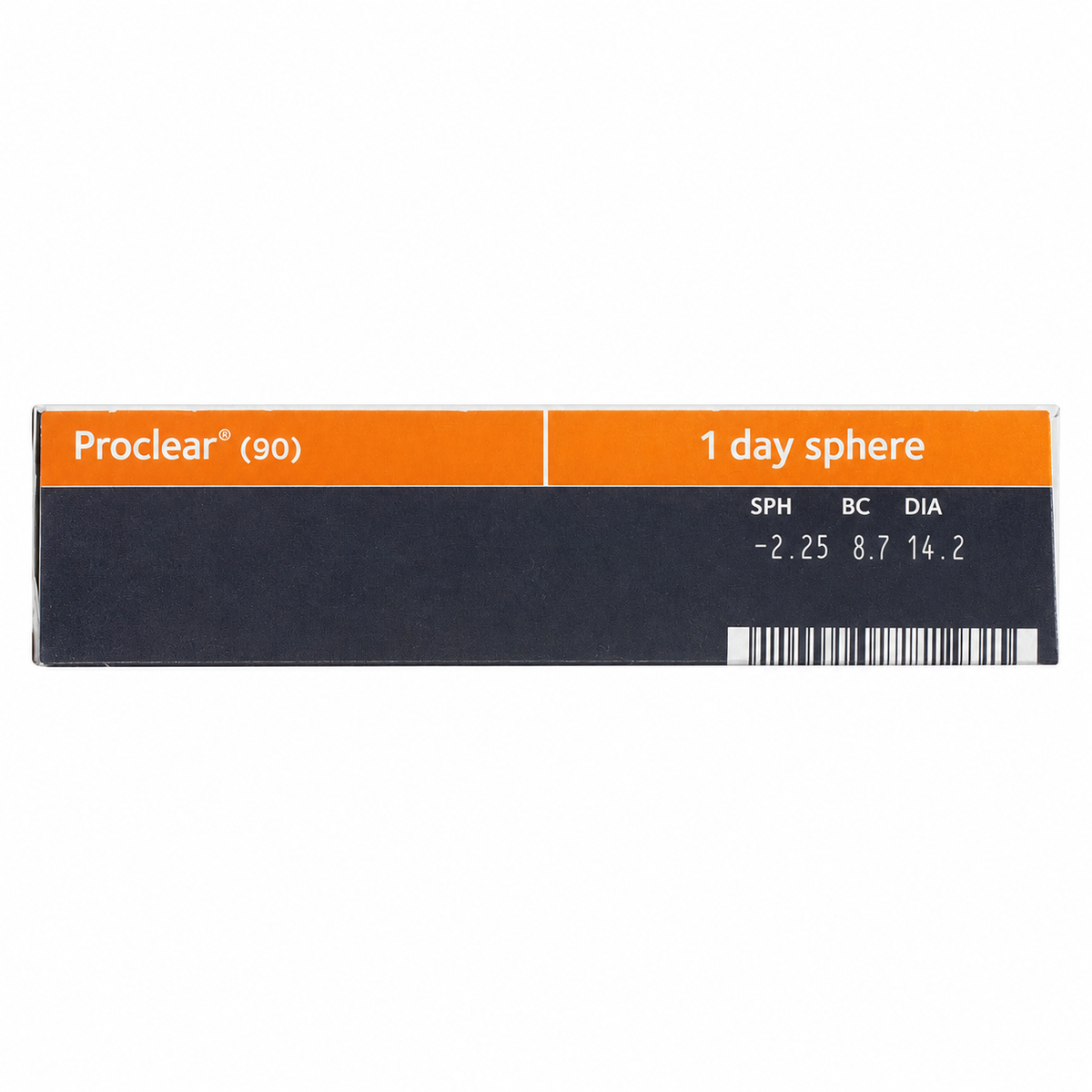 Illustrativ etikettbild för Proclear 1 Day 90-pack, rättvänd vy.
